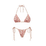 2Pcs Printed Swimsuit Women Sexy Bikini Push Up Swimwear Bandeau Biquini Female Hollow Bathingsuit Micro Swimming Suit Beachwear
