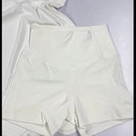 2PCS Pad One Shoulder Anti Shorts Yoga Set Sports Tennis Dress Skirts Jumpsuit Woman One-Piece Fitness Female Clothing XP41