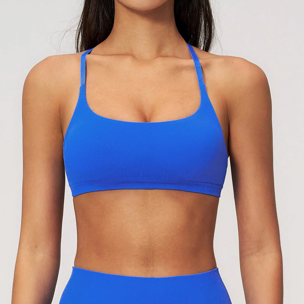 Backless Yoga Bra Woman Gym Tops Sports Bra Strap Cross Back Womens Underwear Adjustable Shoulder Strap Inner Padded Yoga Vest