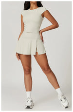 New Yoga Short Skirt Women Summer Comfortable Slit Yoga Skirt Fitness Outdoor Riding Skirt Anti-voyeur Sports Skirt High Quality