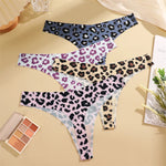 5Pcs Women Ultra-thin Seamless G-string Seamless Print Thongs Sexy Panties Ladies Soft Cute Thongs Female S-XL T-Back Panties