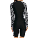 Women's Long Sleeve Rashguard Swimsuit One Piece pro Sports 2025 Femme Swimwear Boyleg Knee-Length Surf Beach Wear Bathing Suit