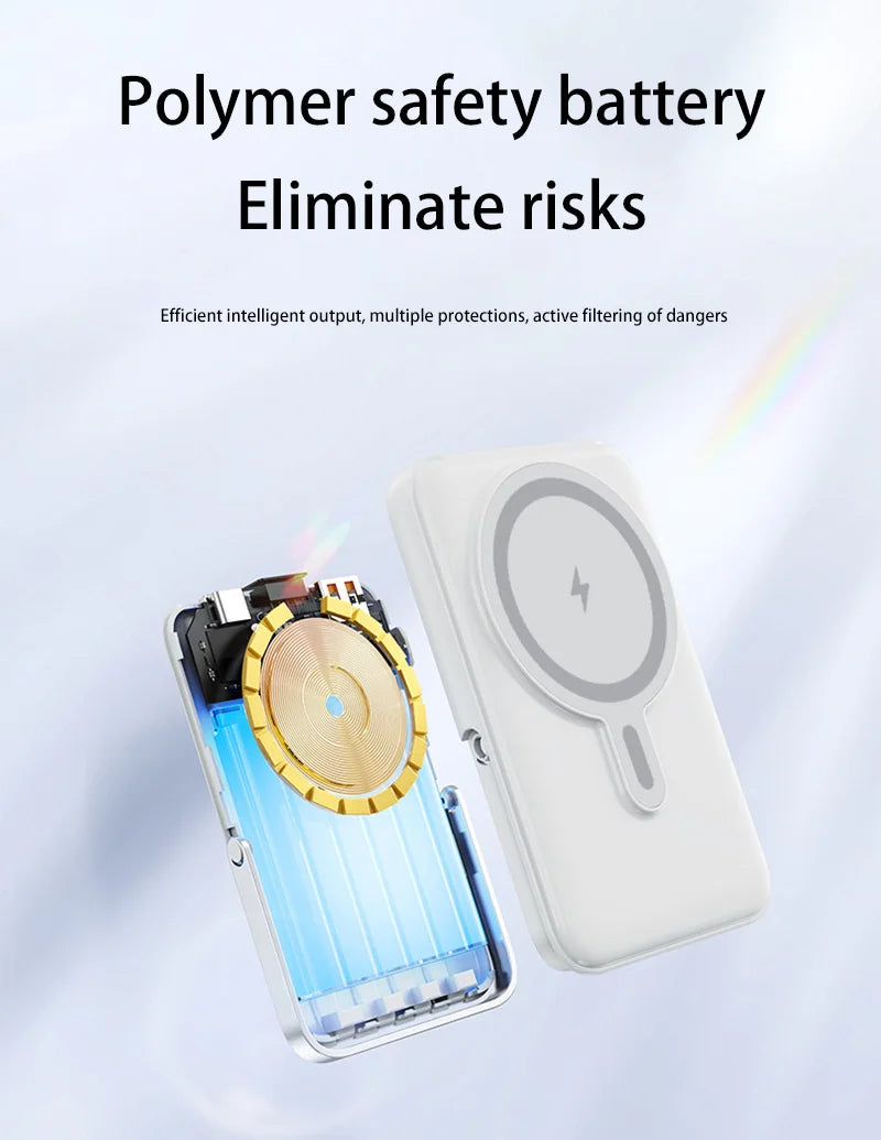 OnePlus Power Bank 200000mAh Portable Auxiliary Spare External Magnetic Battery Pack Wireless Charger For iPhone Xiaomi