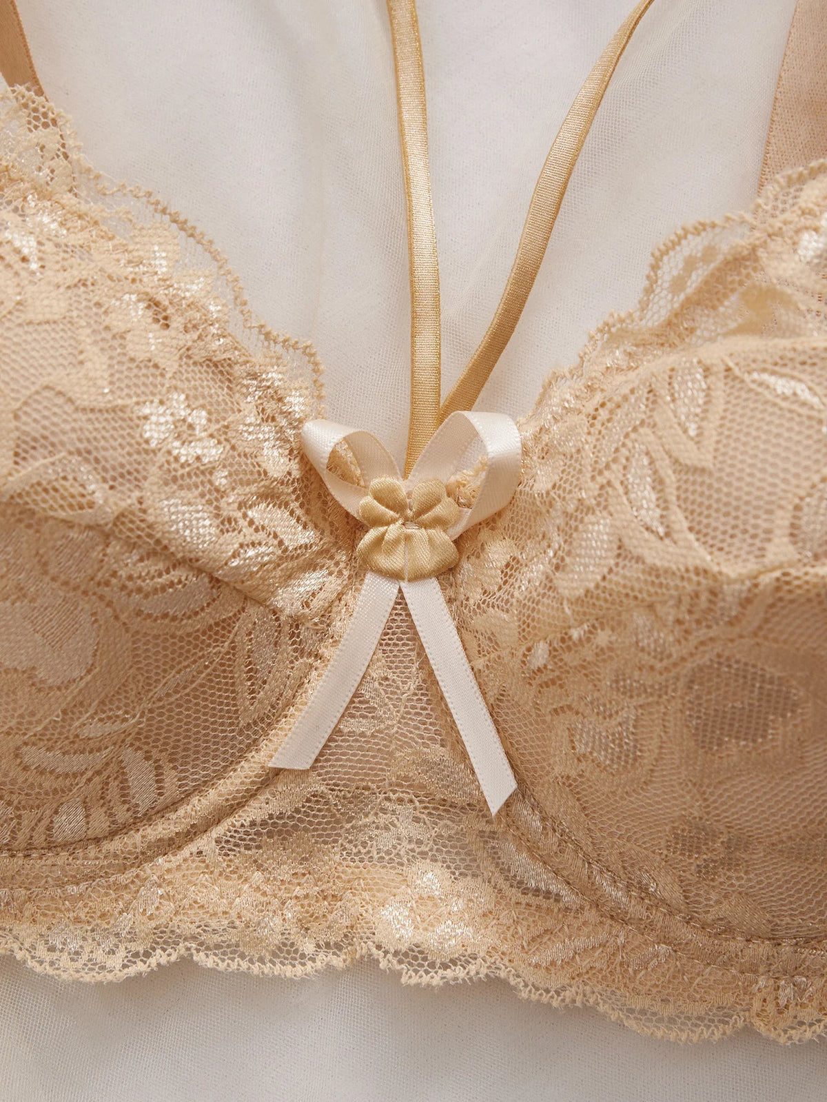 5PCS Lace Women's Underwear Set Hollow-out Lace Push up Bra Bow Breast Lift Band Sexy Bras Women Lingerie