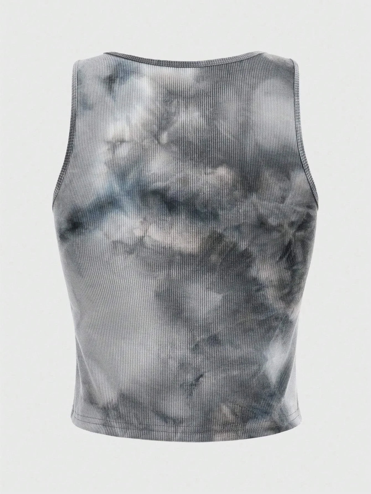 Grunge Punk Tie Dye Eye Letter Graphic Tank Top Women Summer Y2K Clothes Casual Round Neck Sleeveless Crop Top Vest Streetwear