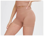 High Waist Shorts Seamless Yoga Shorts Workout Fitness Lift Peach Butt Fitness Tight Gym Running Body Shaper Pants Ribbed Shorts