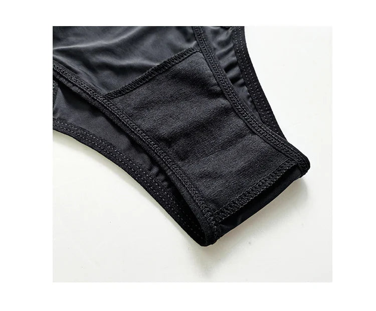 Ice Silk Sports Panties Sexy Women Underwear Low Waist Crotch Cotton Hollow Out Sex G String Female Seamless Briefs