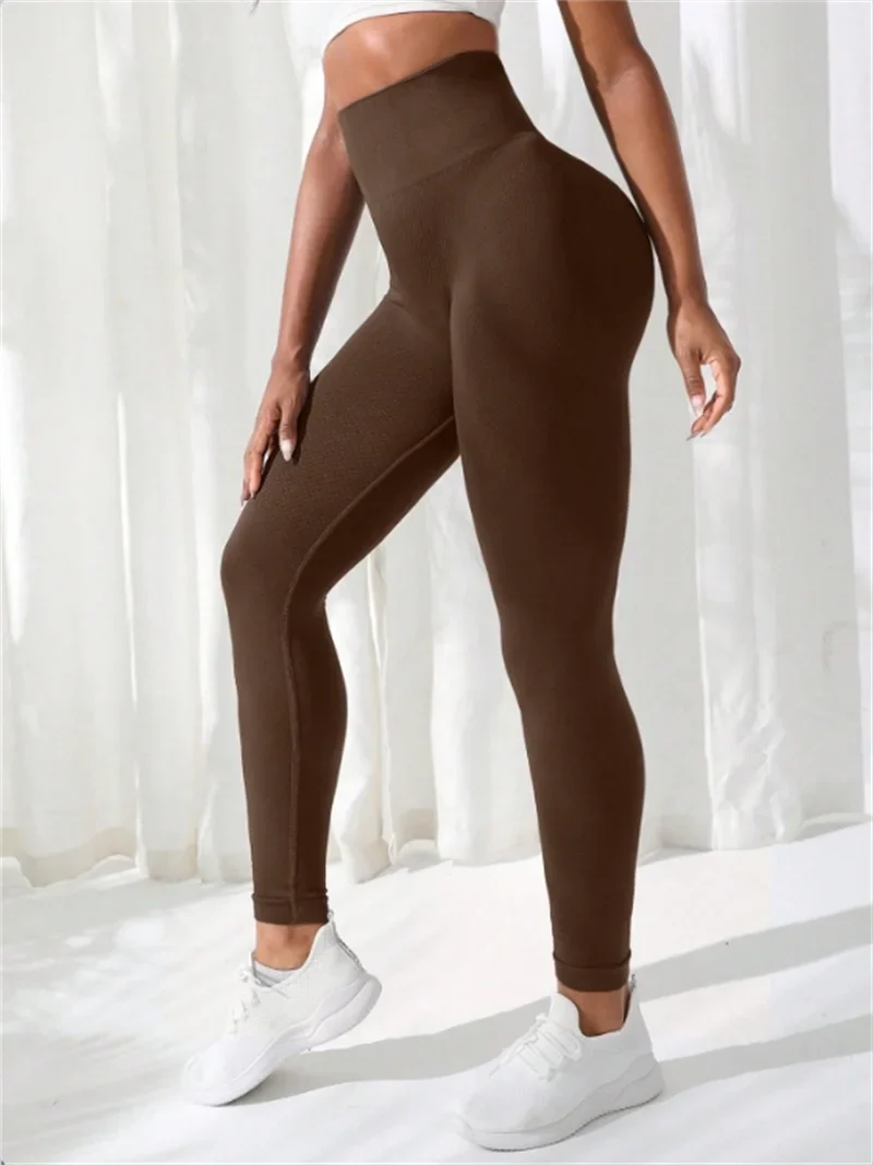 Women Pants Gym Yoga Seamless Sports Clothes Stretchy High Waist Athletic Exercise Fitness Leggings