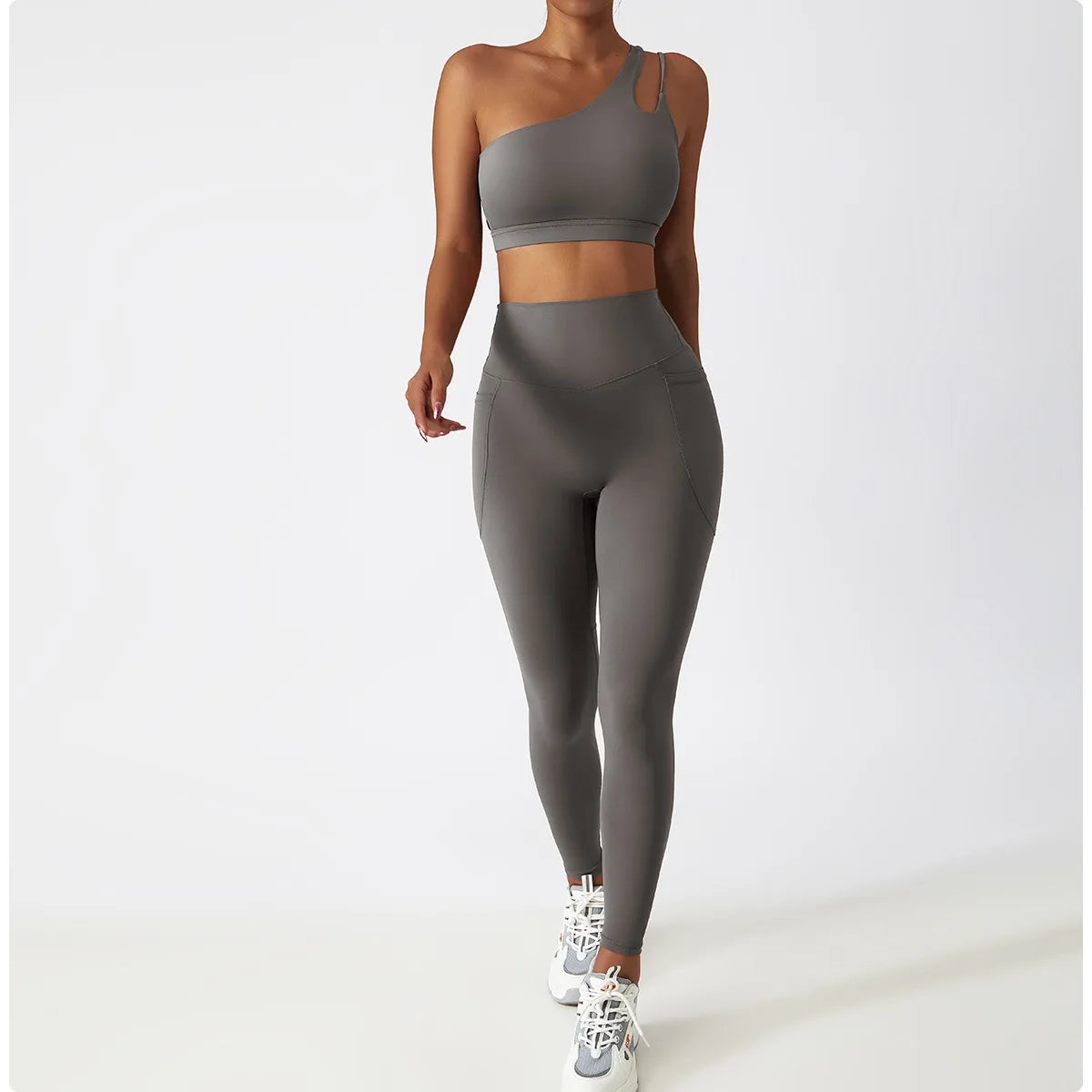 Cozy SkinFriendly Breathable Pocket Yoga Leggings Gym High Waist Sports Leggings Women Elasticity Fitness Running Hip Lift Pants