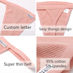 3Pcs/set Cotton Thongs M-XL Sexy Bikini Panties Women T-Back Underpants Girls Low Waist G-string Underwear Female Lingerie 2022