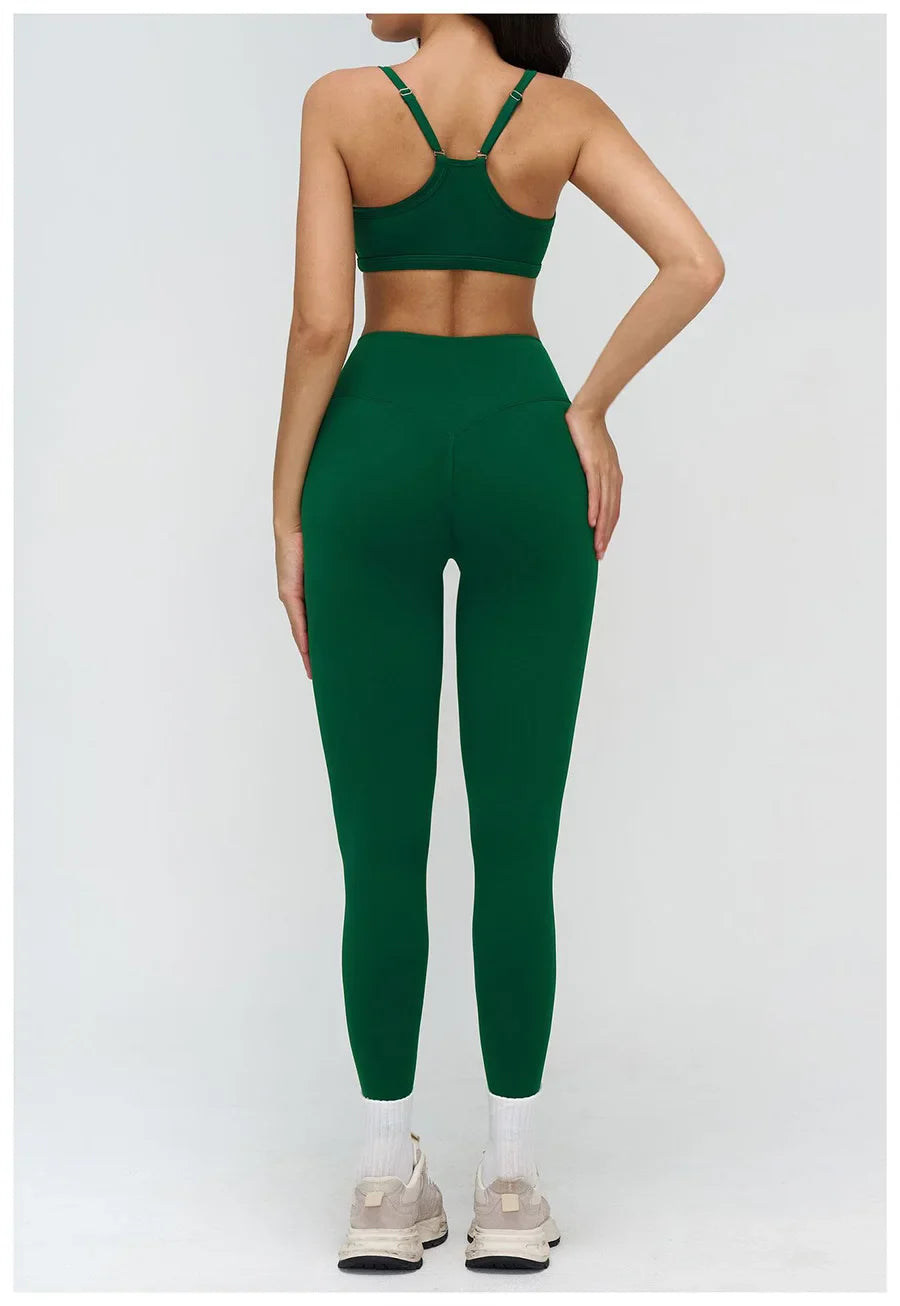 Yoga Clothes Set 2PCS Gym Crop Top Women Outfits Sports Bra High Waist Legging Fitness Suit Running Workout Tracksuit Sportswear