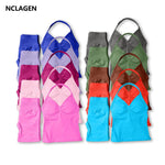 NCLAGEN Yoga Sets Women Gym Clothes ongline Strappy Top Shorts Activewear Sports 2 Piece Fitness Suit Running Workout Sportwear