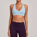 Sports Bra Gathered Neck Hanging Style Backless Tight Yoga Bra Women's Top Fitness Outdoorsports Pilates Training Gym Workout
