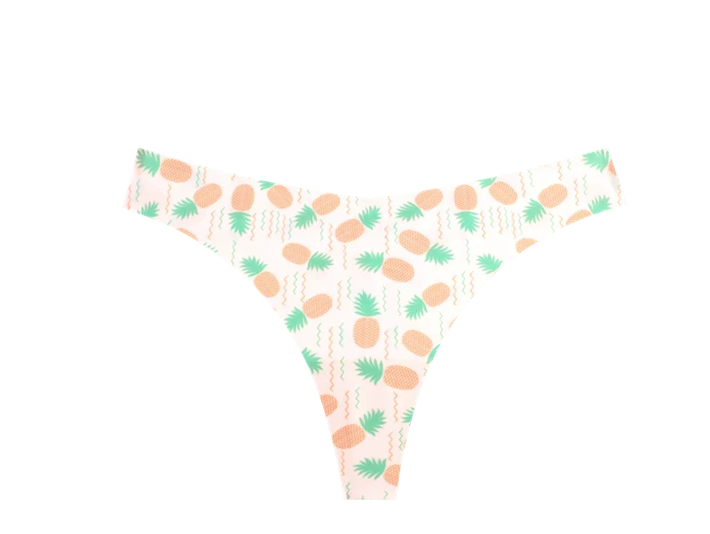 5Pcs Women Ultra-thin Seamless G-string Seamless Print Thongs Sexy Panties Ladies Soft Cute Thongs Female S-XL T-Back Panties