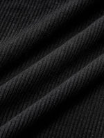 Women's Casual Rib-Knit Solid Color Long Sleeve T-Shirt Visible Stitching Slim Fit O-Neck Comfort Top Spring/Fall