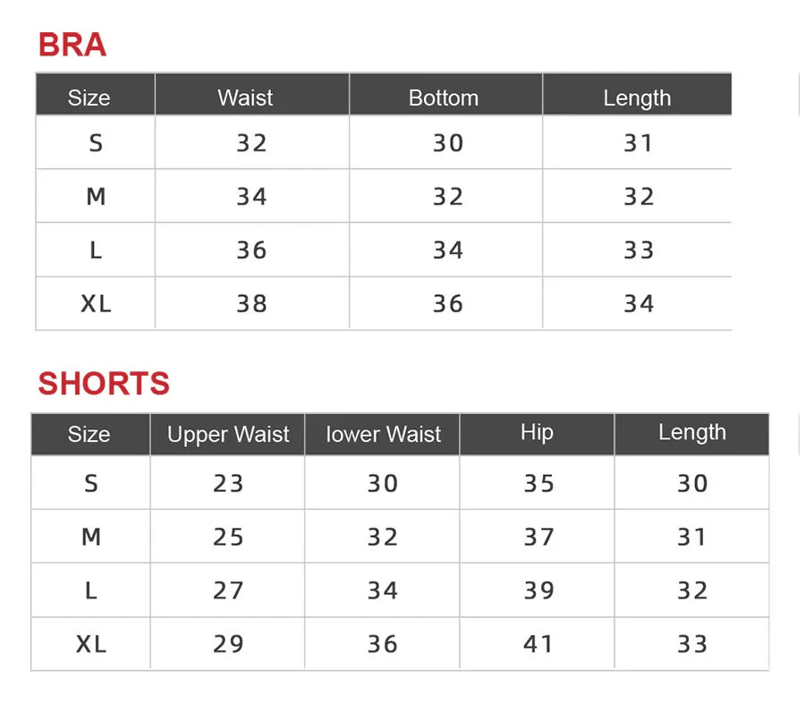 2PCS Yoga Set Women Gym Sports Suits Fitness Bra Crop Top Workout Clothes Female Athletic Wear Push Up Shorts Sportswear