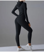 New Yoga Set 2PCS Sports Outfits Women Clothes Fitness Tracksuit Gym Legging Workout Long Sleeved Female Yoga Suit Sportswear