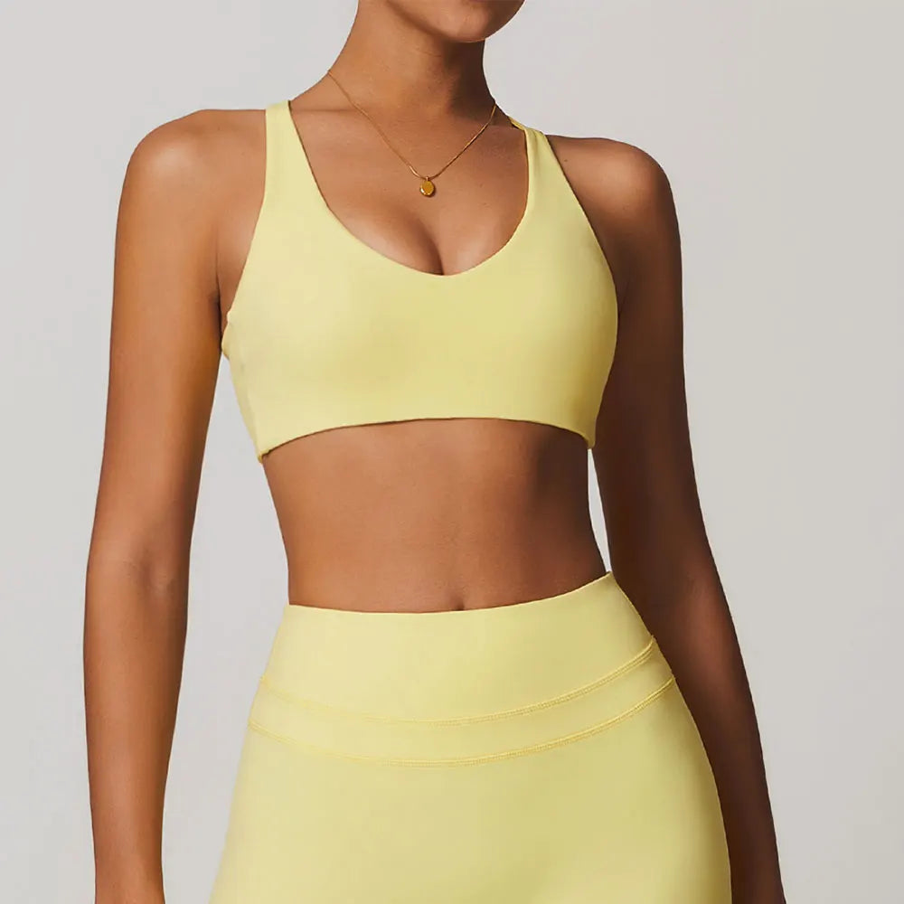 mikeyoga Women Sports Bra Gym Push Up Bra Running Bralette Yoga Top Stretch Underwear Workout Fitness Tank Top Women Sports Vest