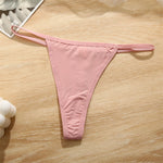Women's Cotton Thong Sexy Thongs Women's Panties Set Solid Seamless Low Waist Underwear Female Underpants Intimates Lingerie