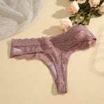 5Pcs Lace Sexy Thongs Women Low-Rise Briefs Sexy Soft Ladies Underwear Trendy Floral Underpants Female Flowery Panty Lingerie