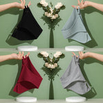 4PCS/Set Women Cotton Panties Sexy Low Waist Briefs Female Soft Breathable Underwear Button Design Fashion Comfortable Lingerie