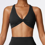 Push Up Gym Top Women Pleated Design Sports Bra Women Sexy Yoga Bra Running Yoga Clothes Women Fitness Workout Brassiere Women