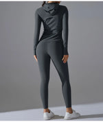 New Yoga Set 2PCS Sports Outfits Women Clothes Fitness Tracksuit Gym Legging Workout Long Sleeved Female Yoga Suit Sportswear