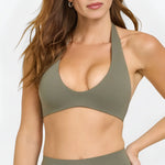 NCLAGEN Gym high support Workout underwear SoftMotion Minimal Halter Neck Bralette Women's sports bra Pilates yoga halter top