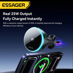 Essager QI2.2 25W Magnetic Car Phone Holder Wireless Charger Stand For iPhone 17 16 15 Pro Max Charging for Magsafe Car Charger