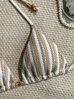 Sexy Pink Striped Micro Bikini Women 2026 Halter Push Up Bra Tie Side Thong Swimsuit Brazilian Beach Bathing Suit Swimwear