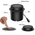 3 in 1 Wireless Charger Built in Type-C USB Ports Desktop Embedded Charging Station for iPhone 17 Xiaomi Airpods Mobile Phone
