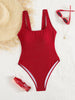 New Red Hollow Out Backless Cross Swimwear Women Sexy Shiny Tummy Control One Piece Swimsuit 2025 Beach Bathing Suits Monokini test