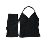 NCLAGEN Yoga Sets Women Gym Clothes ongline Strappy Top Shorts Activewear Sports 2 Piece Fitness Suit Running Workout Sportwear