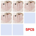 5PCS Seamless Mulberry Silk Underwear Ultral Thin Women's Panties Sexy High Elastic Invisible Briefs Soft Underpants Lingerie
