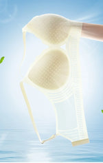 Ultra-thin Ice Silk Seamless Underwear Women's Small Breast Gathering Wireless Breast-Reducing Cooling Beautiful Back Bra