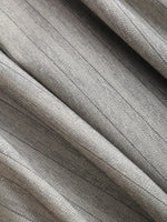 Women's Elegant Grey Striped Pleated Office Lady Pants Casual Wide Leg Loose Long Trousers Spring/Fall