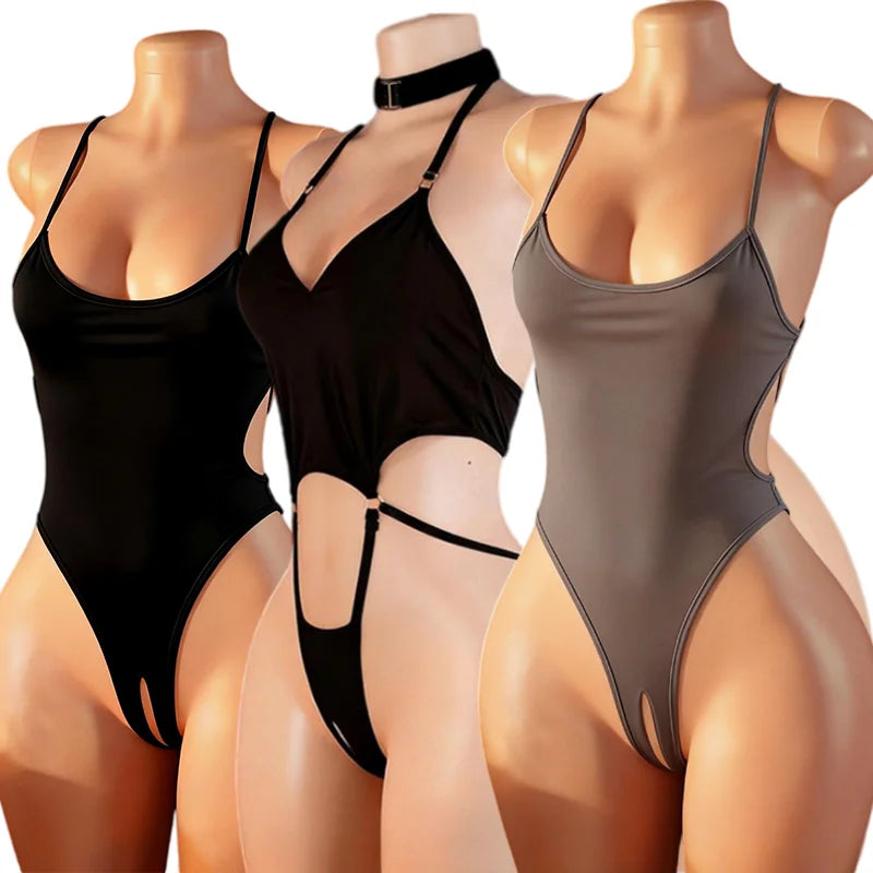 Sexy Adult Bodysuit Women's Open Butt Seduction Lingerie Maid Costume Role Play Erotic Babydolls Crotchless 18xxx Underwear 2026