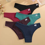 5Pcs/set Women Cotton Brazilian Panties Waffle Style S-XL Underpants Ladies Cotton Underwear Comfortable Soft Female Lingerie