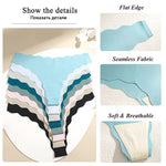 Women Sexy Seamless Panties Wavy Design Ultra-thin Panties Women Ice Silk Underwear Sexy Panty Low Waist G-string Female Solid