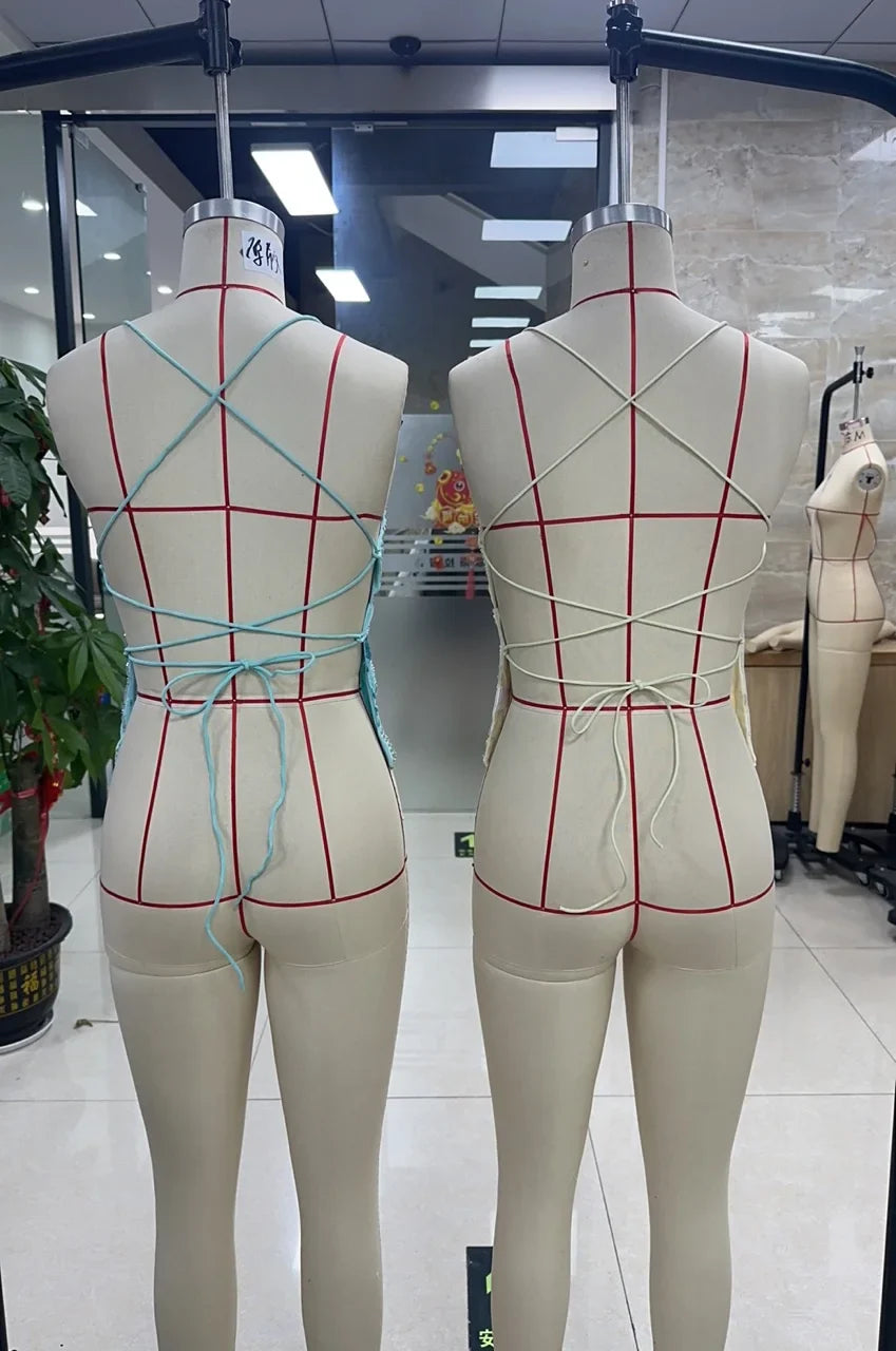 Fashion Chiffon Sleeveless Backless Tops Sexy Deep V-neck Beading Sequin Flower Summer Back Bandage Vest Women Camisole