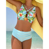 Sexy High Waist Bikini Floral 2026 Women Swimsuit Two Piece Swimwear Female Bikinis Set Blue Bathing Suits Brazilian Biquini test