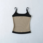New Korean Style Pure Desire Color-Block Patchwork Base Shirt Women's Striped Inner Camisole Tank Top For Woman Casual TA42