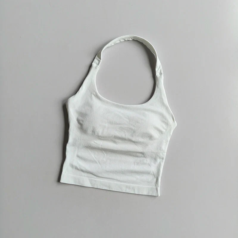 Halter Yoga Vest, Shockproof Running Sports, High-Strength Sports Underwear, Fitness, Pilates Suspender, Beautiful Back, Autumn