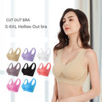 M-6XL Women Hollow Out Fitness Yoga Sports Bra For Running Gym Padded push up Seamless Top Athletic Vest brassiere