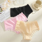 3Pcs/Set Women's Seamless Cotton Briefs Women Panties Solid Color Breathable Underwear Female Low Waist Soft Lingerie S-XXL