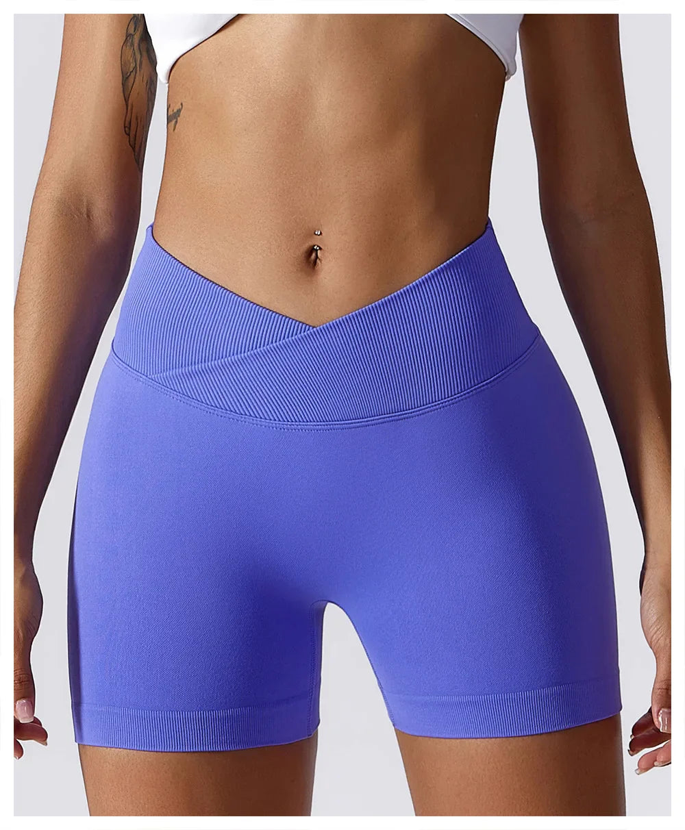 Summer Seamless High Waist Yoga Shorts Elasticity Sports Leggings Women Breathable Cycling Shorts Buttock Lift Gym Shorts Women