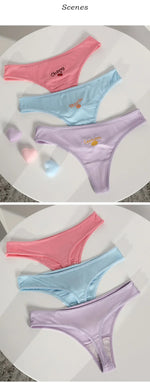 Fruit Printed Girls G String Sexy Panties Seamless Women Briefs Thong Underwear Female Low Waist Fitness Lingerie Size S-XL