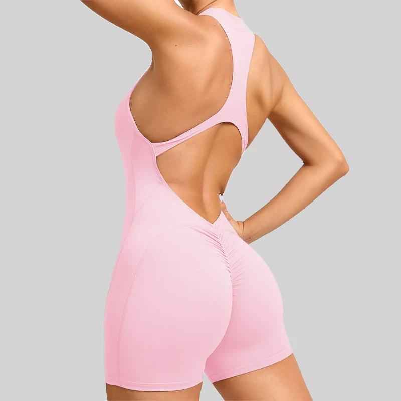 Summer Short Sports Jumpsuit Sleeveless Gym Set Women Yoga Clothes Rompers Workout One-piece Suit Outdoor Recreation Bodysuits