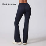 DIAS FIT JOY Women's Hip lifting flared pants high waisted yoga fitness pants sports micro flared yoga pants wide leg pants