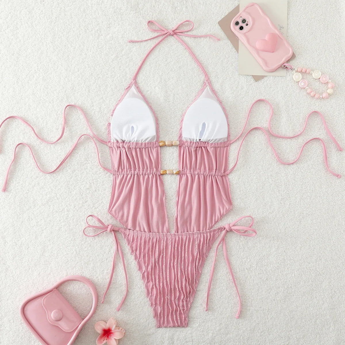 New Sexy Shell Linked String Bikini 2026 Women Swimwear Female Swimsuit Two Pieces Thong Bikini Set Bather Bathing Suit Beach